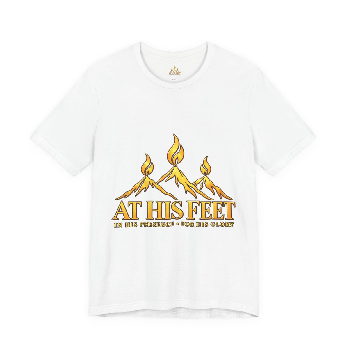 At His Feet Christian Faith T-Shirt
