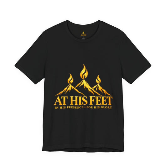 At His Feet Christian Faith T-Shirt